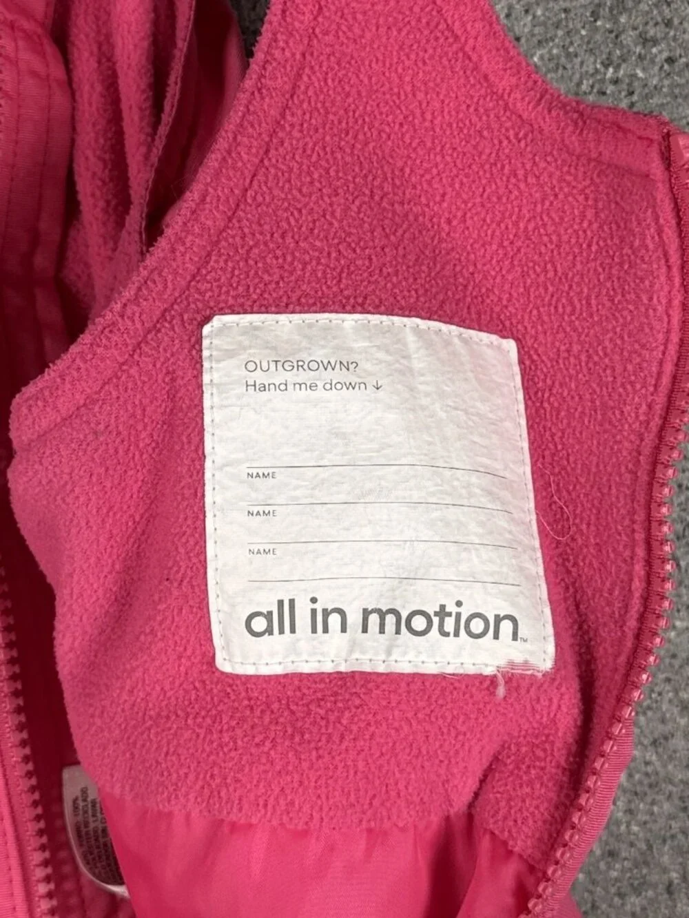 All in Motion Girls Snow Bib Pants XS 4/5 Pink Ski Sledding Winter Insulated